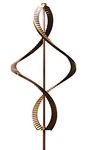 Stanwood CWS-07 One Size Kinetic Dual Helix Spinner Wind Sculpture - Copper