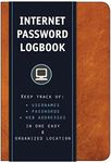 Internet Password Logbook (Cognac Leatherette): Keep track of: usernames, passwords, web addresses in one easy & organized location