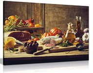 Kitchen Decor Wall Art Still Life Canvas Wall Art Picture Print (24x16)