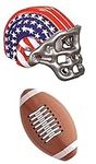 Mega_JumbleSale® Inflatable American Helmet Football USA Rugby Blow Up Fancy Dress Set