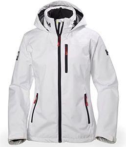 Helly-Hansen Womens Crew Hooded Waterproof Sailing Jacket, 001 White, Medium