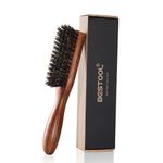 BESTOOL Hair Brush, Professional Men's Beard Brush, Boar Bristle Hair Brush/Beard Brush for Moustache Styling (Brown)