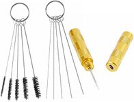 Black Friday Sales ABEST 3 Set Airbrush Spray Cleaning Repair Tool Kit Stainless steel Needle Brush Set