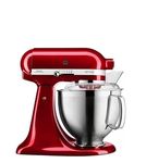 KitchenAid 4.8L Artisan Tilt-Head Stand Mixer – 300W, 10-Speed, Stainless Steel Bowl, Color: Candy Apple– 4.8L Capacity, Includes Flat Beater, Dough Hook, and Wire Whip