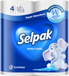 Selpak Kitchen Towel Paper - 3Ply (4 Rolls/Pack)