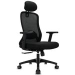 Durrafy Office Chair Ergonomic, Desk chair with Headrest, Armrests, Lumbar Support, Height Adjustment, Office chair has 90°-130° Reclining Function (Lockable), Executive chair Load up to 150KG