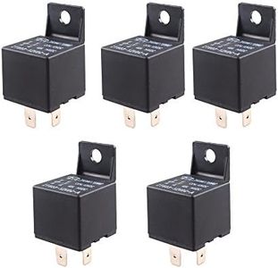 E Support 5Pcs Universal Black Car Truck Auto 12V 40A 40 AMP SPST Relay 4 Pin 4P