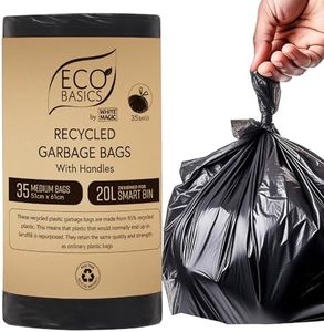 Eco Basics 20L Recycled Plastic Garbage/Waste Home/Kitchen Trash Bags/Bin Liner