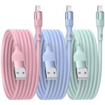 Nebite iPhone Charger，3PACK 6FT/1.8M MFi Certified iPhone Charger Cable Fast Charge TPE Long iPhone Charging Cable Compatible with iPhone 14 13 12 11 Pro Max Pro XS X XR 8 7 6