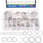 Glarks 470-Pieces Automotive Aluminum Metric Oil Drain Plug Gasket Washers Assortment Set Size is M6 - M24