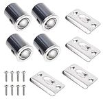 Eco-Fused Adjustable Door Ball Catch - Brushed Nickel Ball Bearing Hardware with Spring - Compatible with Most Doors - Closets, Kitchen, French Door, Cabinets