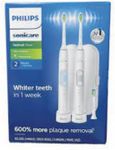 Philips Sonicare Optimal Clean Rechargeable Electric Toothbrush, 2-pack