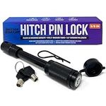 Lockable Hitch Pin Lock 5/8" Hitch Lock for Trailer Hitch Lock Pin 3.5" Circular Key Locking Hitch Pin for 2 Inch Receiver with Keys Tow Hitch and Bike Hitch Bolt Towing Trailer Hitch Accessories