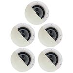 Acoustic Audio CSic84 Frameless 8" in Ceiling 5 Speaker Set 3 Way Home Theater Speakers