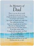 Widdle Celebrations In Memory of Dad Waterproof Graveside Memorial Card - TY191