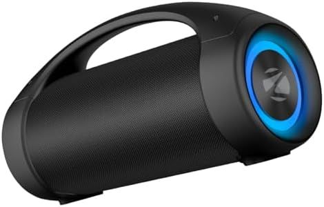 ZEBRONICS Sound Feast 400 Bluetooth v5.0 Portable Speaker with 60W Output, 11 Hours Backup, Voice Assistant, TWS, IPX5 Waterproof, Call Function, RGB Light, AUX, USB, FM Radio and Type C