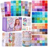 Premium Clay Beads Bracelet Making Kit with Accessories, Make Friendship Bracelets with 96 Vibrant Colors of Heishi Beads, Polymer Flat Clay Beads DIY Jewellery Making Kit for Teen Girls Adults
