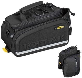 Topeak MTX 2.0 TrunkBag DXP Water Resistant Cycle Trunk Bag with Expandable Pannier Sides, Compatible with All MTX QuickTrack 2.0 Racks, Black