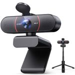 EMEET C960 4K Webcam with Tripod, 4K UHD Sony Sensor, 3 Adjustable Height Mini Tripod w/Privacy Cover, TOF Auto Focus, Dual Noise-Cancelling Mics, Auto Light Correction, Perfect for Online Meetings