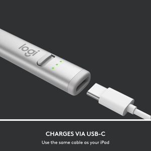 Logitech Crayon USB-C Digital Pencil for iPad – Silver