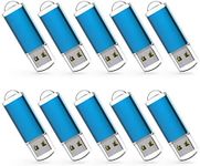 KEXIN 10 Pack 32GB Flash Drives USB Sticks 32 GB Keys Drives Memory Stick Thumb Drives Pen Drives Zip Drives USB 2.0, Blue