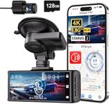 REDTIGER 4K Dash Cam Front and Rear, Touch Screen 3.18 Inch, Voice Control, 5.8GHz WiFi Car Dash Camera with 128GB Card, GPS, UHD 2160P Night Vision, WDR, Emergency Lock, Parking Monitor (F7N Touch)