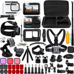 YAVOCOS 65-in-1 Accessories Kit for GoPro Hero 12/11/10/9 Black, Action Camera Accessories Set, Protective Film Waterproof Case Silicone Protective Case Selfie Stick Filter for GoPro Hero 9 10 11 12