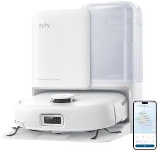 eufy Robot Vacuum E25, HydroJet System with Roller Mop, 20,000 Pa Turbo Suction, All-in-One Robot Vacuum and Mop Combo, Edge-to-Corner Cleaning, Zero-Tangle Design, AI Obstacle Avoidanced, White