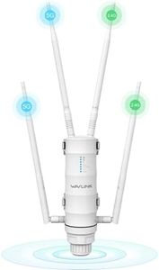 WAVLINK AC1200 Outdoor WiFi Extender Long Range WiFi Repeater,Dual Band 2.4G&5GHz Weatherproof Outdoor Access Point with PoE Powered and Gigabit Port,Supports Mesh Extender/AP/Repeater Mode