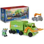 PAW Patrol, Big Truck Pup’s Rocky Transforming Toy Trucks with Collectible Action Figure, Kids Toys for Ages 3 and up