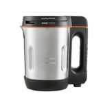 Morphy Richards Compact Soup Maker, Blend & Cook Smooth & Chunky Soup, Smoothies, Black & Stainless Steel, 1 Litre, 900 W, 501021