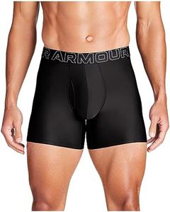 Under Armour Men's Performance Tech 6-inch Boxerjock Multi-Pack, Black Solid - Core 3 Pack, Medium