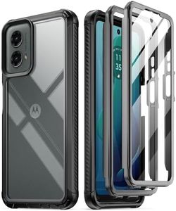 Poetic Guardian Case for Motorola Moto G 5G 2024 [Not Fit 2023 Version], [20FT Mil-Grade Drop Tested], Full-Body Shockproof Cover with Built-in Screen Protector, Black/Clear