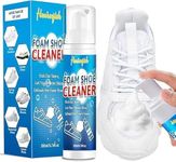 TCCO Shoe Cleaner Kit, 250ML White Shoe Cleaner with Brush and Towel, Shoe Cleaner Sneakers Kit Removes Dirt and Stain, Sneaker Cleaning kit for Suede, Leather, Knit, Boots, Canvas, Fabric