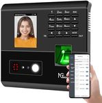 NGTeco APP-Based Time Clocks, 4-in-1 (Face, Fingerprint, RFID, PIN) Times Clock for Employees Small Business, 2.4GHz WiFi Clock in Machine Support Shift Schedules, iOS & Android APP, No Monthly Fee