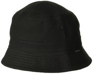 Lacoste Men's Solid Little Croc Pique Bucket Hat, Black, Large