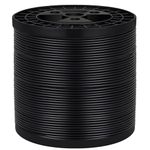 FOLUXING 1000Ft Black Vinyl Coated Wire Rope,1/16 Inch Coated to 3/32 Inch,304 Stainless Steel for String Lights Hanging,Deck Railing/Stair Railing, DIY Balustrades