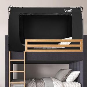 Borna Bed Tent Bed Canopy Bunk Twin Size, Portable Sleeping Tents Dream Tents Indoor for Kids and Adult, Breathable Privacy Space on Bed with Three Doors (Mattress Not Included)