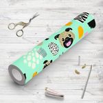 ArtzFolio Dog Pug Puppies | Peel & Stick Vinyl Wallpaper Roll | Non-PVC Self-Adhesive | Eco-Friendly, Water-Repellent, Scratch-Resistant | 20 x 195 inch; Area Coverage 27 sq.ft.