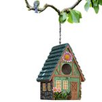 Primst Hanging Bird House for Outside Clearance, Bird Resting Place, Resin Birdhouse for Garden Viewing Backyard Courtyard Yard Decor