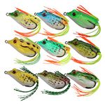 Goture Topwater Frog Fishing Lure Kit Set Lots, Especially For Bass Snakehead,Freshwater Saltwater Soft Bait