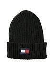 Tommy Hilfiger Men's Ribbed Cuff Hat, Black Flag Patch, One Size