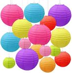 Paper Lanterns, 16 Pcs Round Colorf