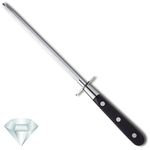 Sabatier Professional Sharpening Honing Steel - High Chrome Steel, Full Tang, Triple Rivet, Easy Grip Handle. Keeping Kitchen & Commercial Knives Conditioned. Sharper, Longer. by Taylors Eye Witness