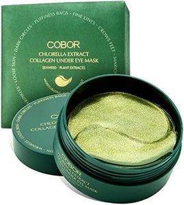 COBOR Under Eye Patches (60 Pcs), Hydrolyzed Collagen Under Eye Masks for Dark Circles and Puffiness with Seaweed and Tea Tree Extract, Eye Pads for Anti Wrinkle, Eye Bags, Moisturizing