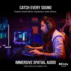 CORSAIR HS80 RGB Wireless Gaming Headset – PC, PS5, Dolby Audio