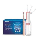 ORACURA® Daily Pro Combo OC300 Smart Pro Water Flosser Peach & SB300 Sonic Smart Electric Rechargeable Toothbrush Peach