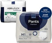 Abena Pants Premium Pull-Up Incontinence Pants, Eco-Labelled Incontinence Pants for Men & Women, Discreet, Protective, Breathable, Comfortable - Medium 1, 80-110cm Waist, 1400ml Absorbency, 15PK