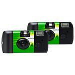 Fujifilm Quicksnap Flash 400 Single-Use Camera with Flash 2-Pack (54 Exposures), Black (Discontinued)