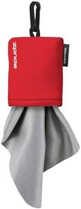 SPUDZ Ultra | Microfiber Cloth Screen Cleaner and Lens Cleaner | Closable Bottom | Red | 10 x 10 Inches